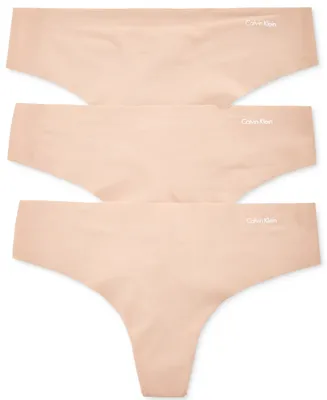 Calvin Klein Women's Invisibles 3-Pack Thong Underwear QD3558