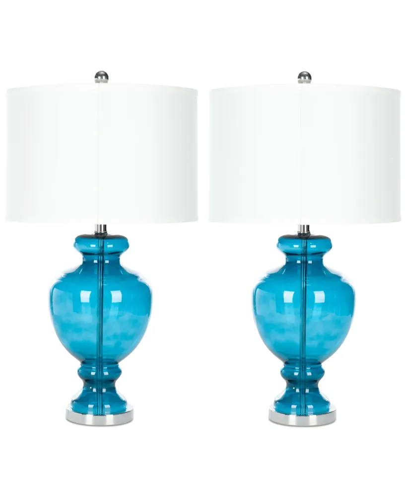 Safavieh Set of 2 Turquoise Glass Table Lamp