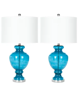 Safavieh Set of 2 Turquoise Glass Table Lamp