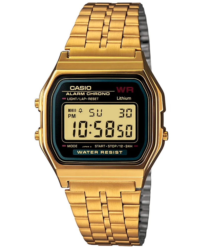 Casio Women's Digital Vintage Gold-Tone Stainless Steel Bracelet Watch 39x39mm La680Wga-9Mv