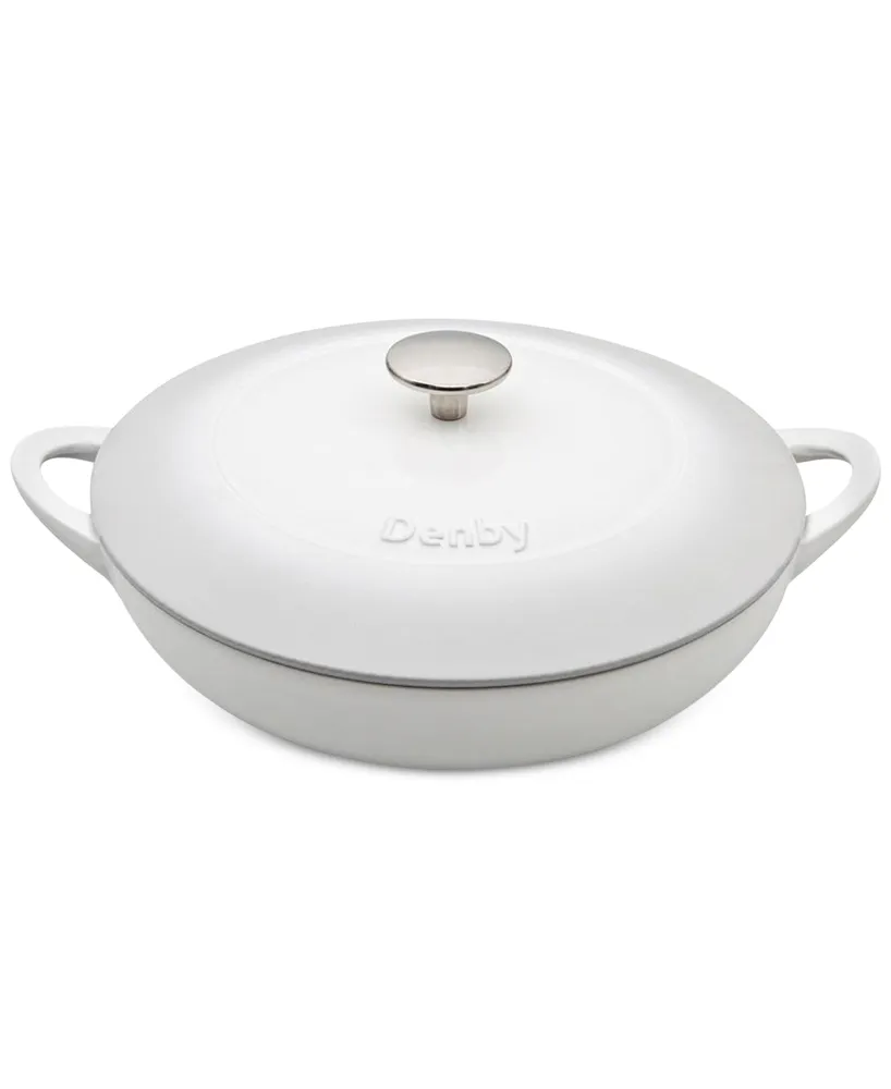 Denby Natural Canvas Cast Iron 4 Quart Shallow Covered Casserole