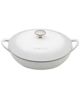 Denby Natural Canvas Cast Iron 4 Quart Shallow Covered Casserole