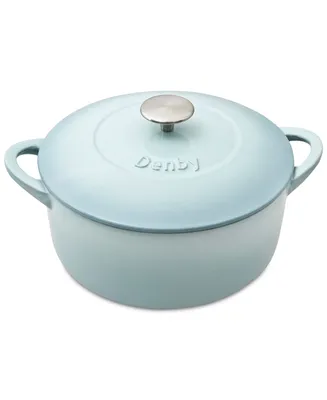 Denby Heritage Pavilion Cast Iron 5.5 Qt. Round Covered Casserole