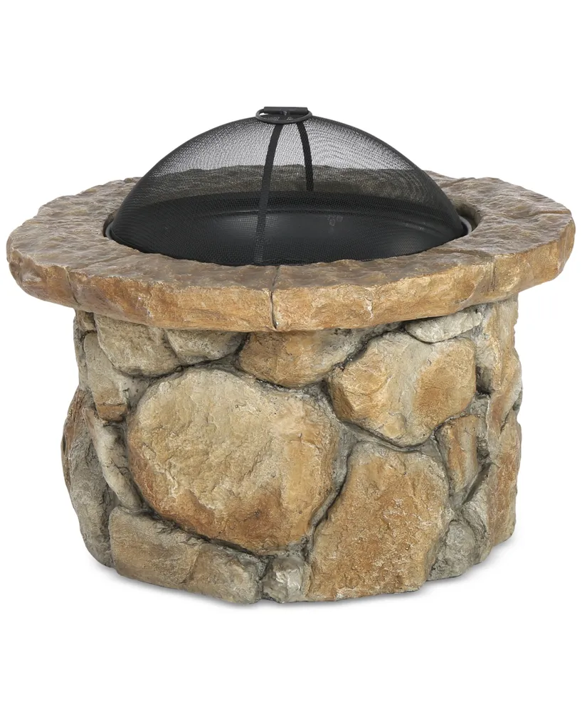 Dustyn Round Iron Wood Fire Pit