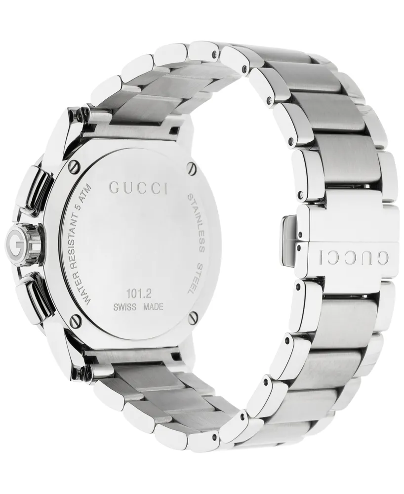 Gucci Men's Swiss Chronograph Stainless Steel Bracelet Watch 44mm