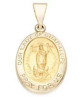 Our Lady of Guadalupe Medallion Pendant in 14k Gold