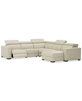 Nevio 5-pc Leather Sectional, 2 Power Recliners, Created for Macy's
