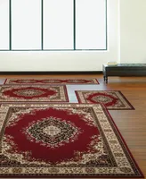Km Home Florence Kerman Red 4-Pc. Rug Set