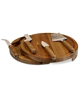 Toscana by Picnic Time Acacia Circo Cheese Board & Tools Set