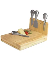 Toscana by Picnic Time Asiago Rubberwood Cheese Board & Tools Set