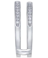 Diamond Channel-Set Solitaire Enhancer Ring Guard (1/2 ct. t.w.) in 14k White Gold