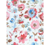 No. 918 Deana Floral Semi-Sheer Rod Pocket Kitchen Curtain Set