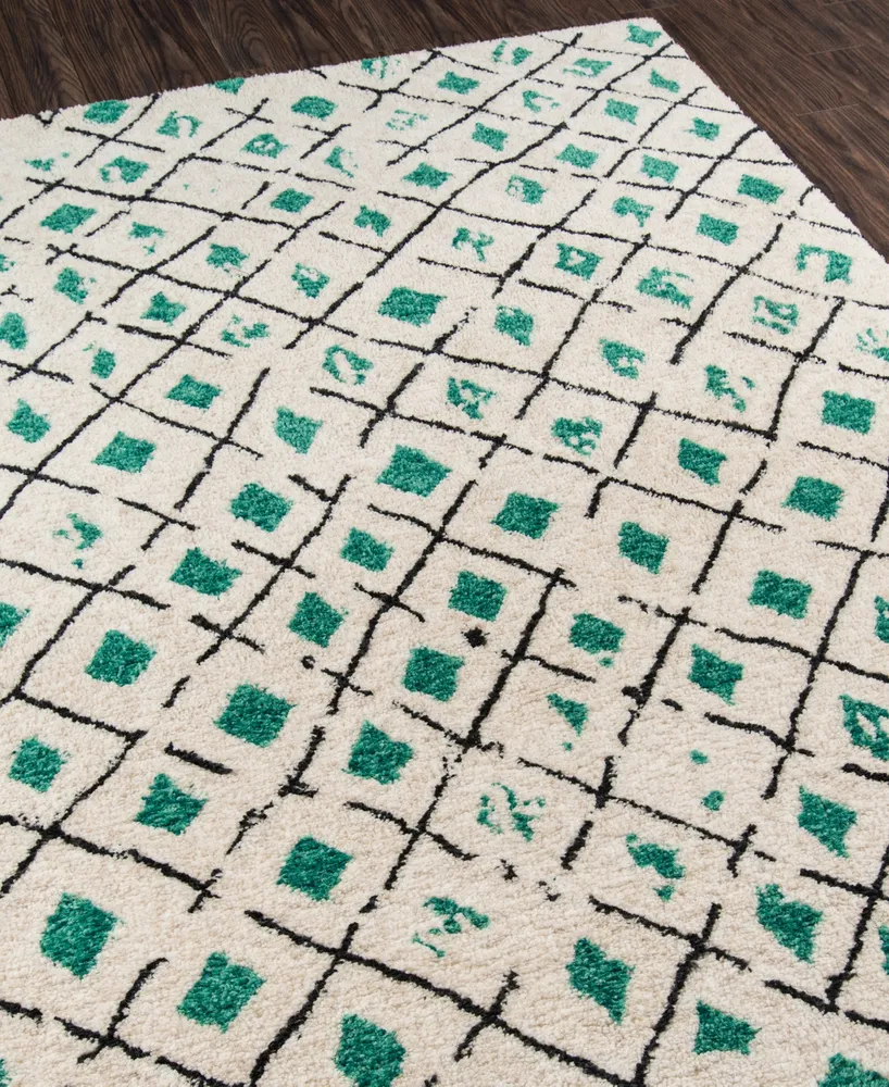 Novogratz by Momeni Bungalow BUN02 Green 2' 3" x 8' Runner Area Rug