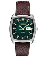 Seiko Men's Automatic Recraft Brown Leather Strap Watch 40mm