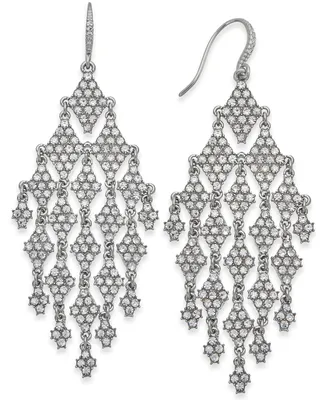 I.n.c. International Concepts Silver-Tone Crystal Chandelier Earrings, Created for Macy's