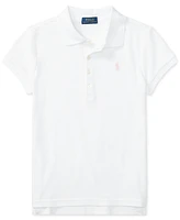 Polo Ralph Lauren Toddler and Little Girls Short Sleeve Stretch Cotton Mesh Shirt