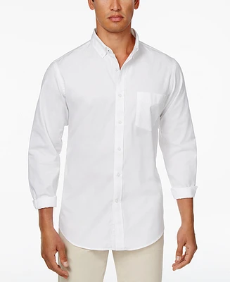 Club Room Men's Solid Stretch Oxford Cotton Shirt