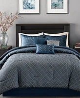 Madison Park Biloxi Jacquard Geometric 7-Pc. Comforter Set