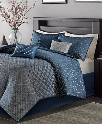 Madison Park Biloxi Jacquard Geometric 7-Pc. Comforter Set