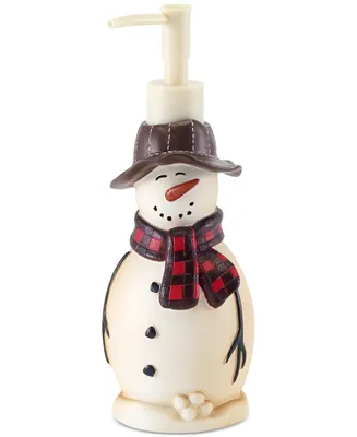 Avanti Snowman Gathering Holiday Resin Soap/Lotion Pump