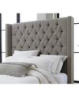 Closeout! Grey Monroe Ii Upholstered Queen Bed, Created for Macy's