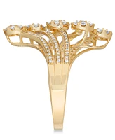 Diamond Multiple Cluster Waterfall Statement Ring (1 ct. t.w.) in 14k Gold