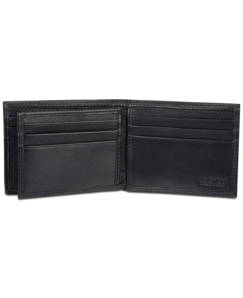 Kenneth Cole Reaction Men's Leather Nappa Rfid Extra-Capacity Slimfold Wallet