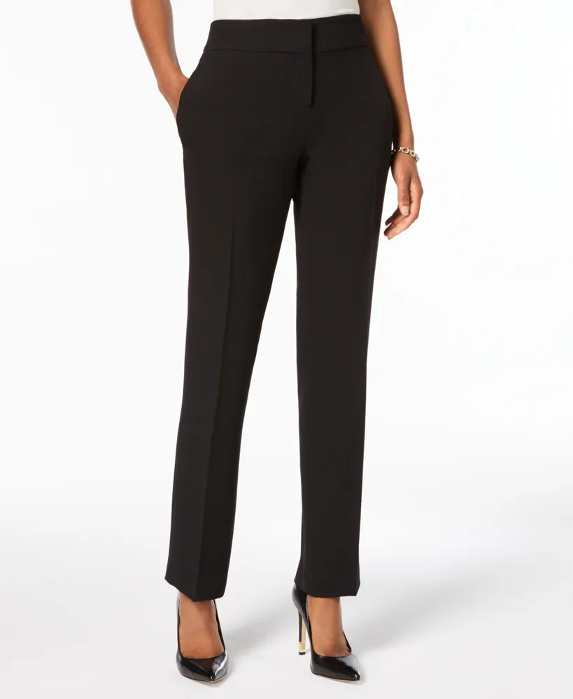 Kasper Stretch Crepe Wide Leg Pants