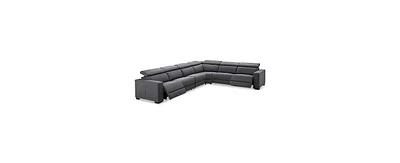 Closeout! Nevio 157" 6-Pc. Fabric "L" Shaped Sectional Sofa, Created for Macy's