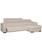 Closeout! Nevio 3-Pc. Fabric Sectional Sofa with Chaise, Created for Macy's