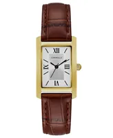 Caravelle Designed by Bulova Women's Brown Leather Strap Watch 21x33mm