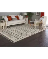 Closeout! Nourison Home Moroccan Shag MRS02 Cream 2'2" x 8'1" Runner Rug