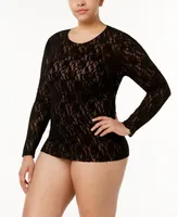 Hanky Panky Plus Size Long Sleeve Top 128LX