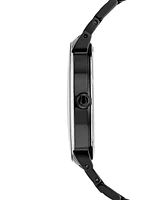 Bulova Men's Futuro Diamond-Accent Black Stainless Steel Bracelet Watch 42mm