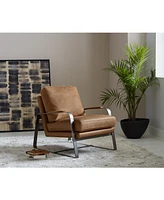 Jollene 27" Leather Accent Chair, Created for Macy's