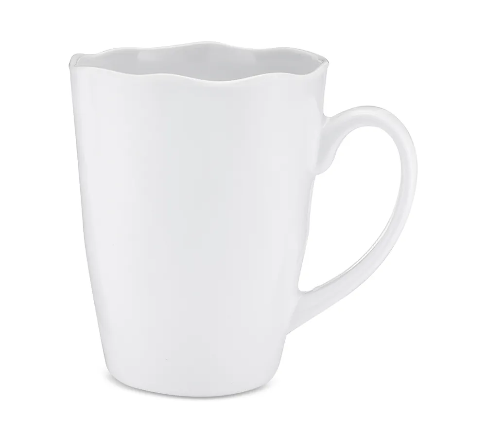 Q Squared Ruffle Melamine Mugs, Set of 4