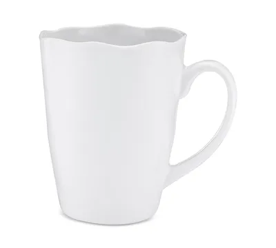Q Squared Ruffle Melamine Mugs, Set of 4