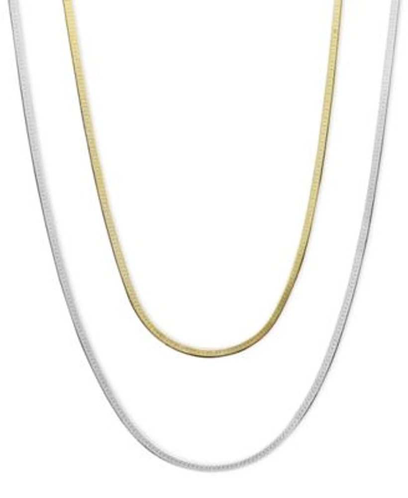 Flat Herringbone Chain Necklace 1 1 4mm In 14k Yellow Or White Gold