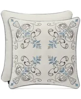 J Queen New York Giovani Embroidered Decorative Pillow, 18" x 18"