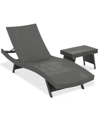 Madison Outdoor Chaise Lounge and Table Set