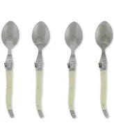 French Home Faux Ivory Coffee Spoons, Set of 4