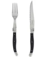 French Home Laguiole 8-Pc. Faux Onyx Steak Knife & Fork Set