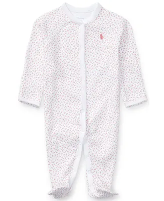 Polo Ralph Lauren Baby Girls Floral Cotton Coverall