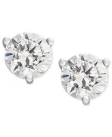 Certified Near Colorless Diamond Stud Earrings (/ ct. t.w.) in 18k Gold