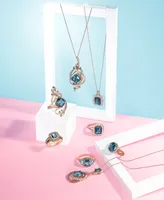 Le Vian Chocolatier Blue Topaz (2-5/8 ct. t.w.) and Diamond (1/5 Ring 14k Rose Gold, Created for Macy's