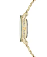 Anne Klein Women's Gold-Tone Stainless Steel Mesh Bracelet Watch 30mm Ak-2208CHGB