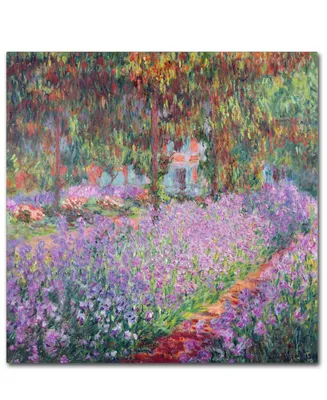 Claude Monet 'The Artist's Garden at Giverny' 14" x 14" Canvas Art Print