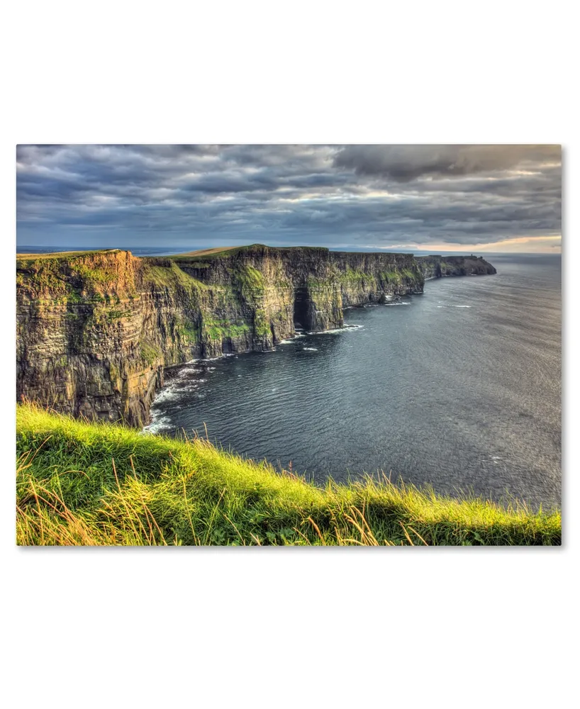 Pierre Leclerc 'Cliffs of Moher Ireland' 22" x 32" Canvas Wall Art