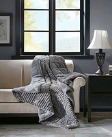 Madison Park Parker Plush Down Alternative Corduroy Throw, 60" x 70"