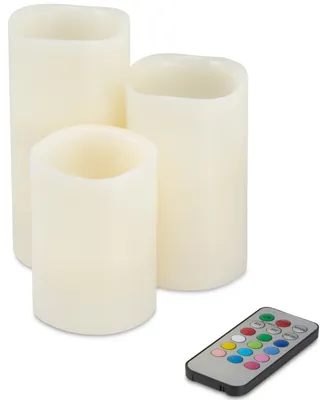 4-Pc. Color Changing Flameless Led Candles Set & Remote Control